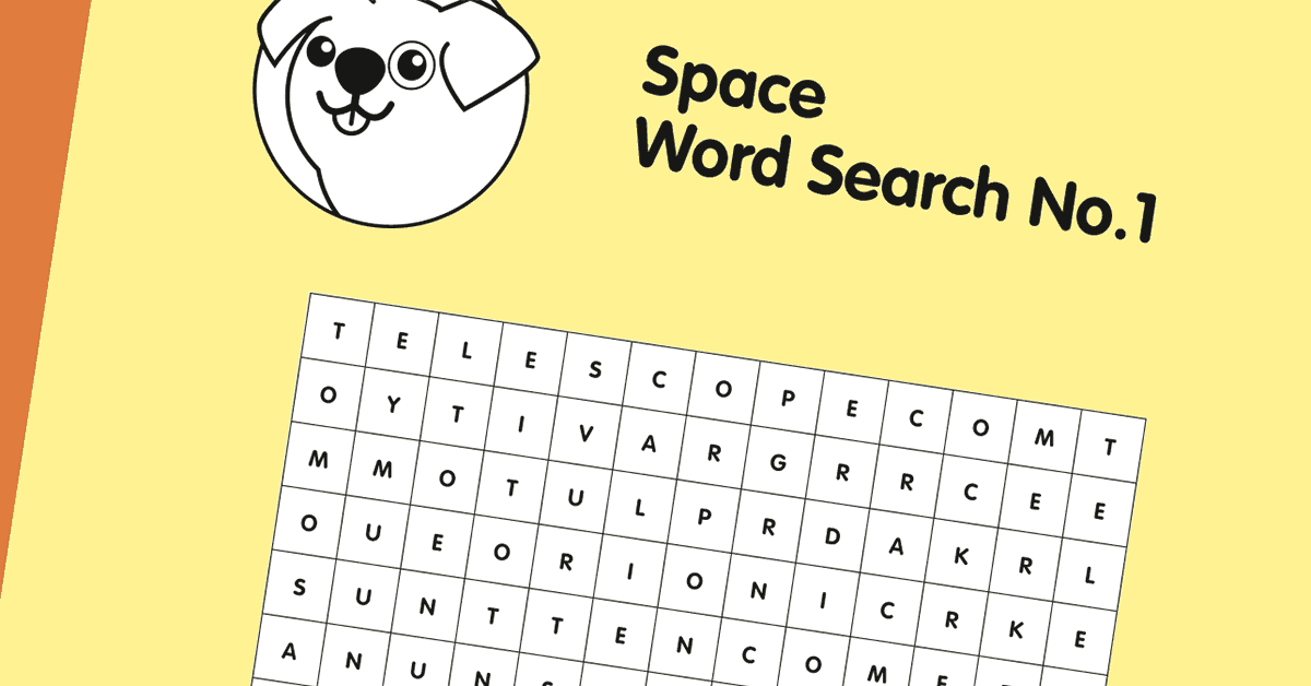 Space Word Search No. 1