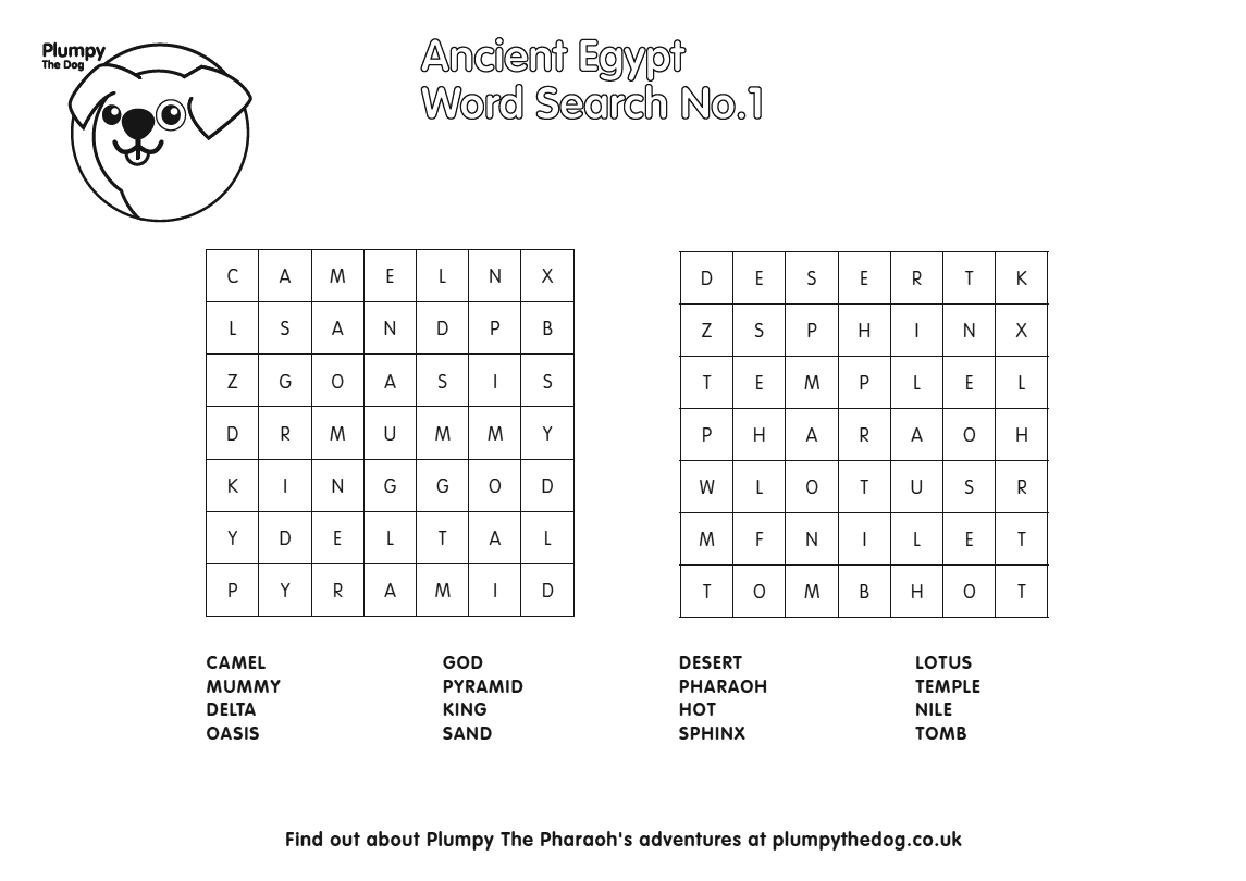 Preview of Ancient Egypt Word Search No. 1 pdf